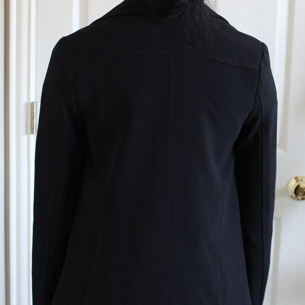 H&M Black Long Moto Jacket - Picture 3 of 7